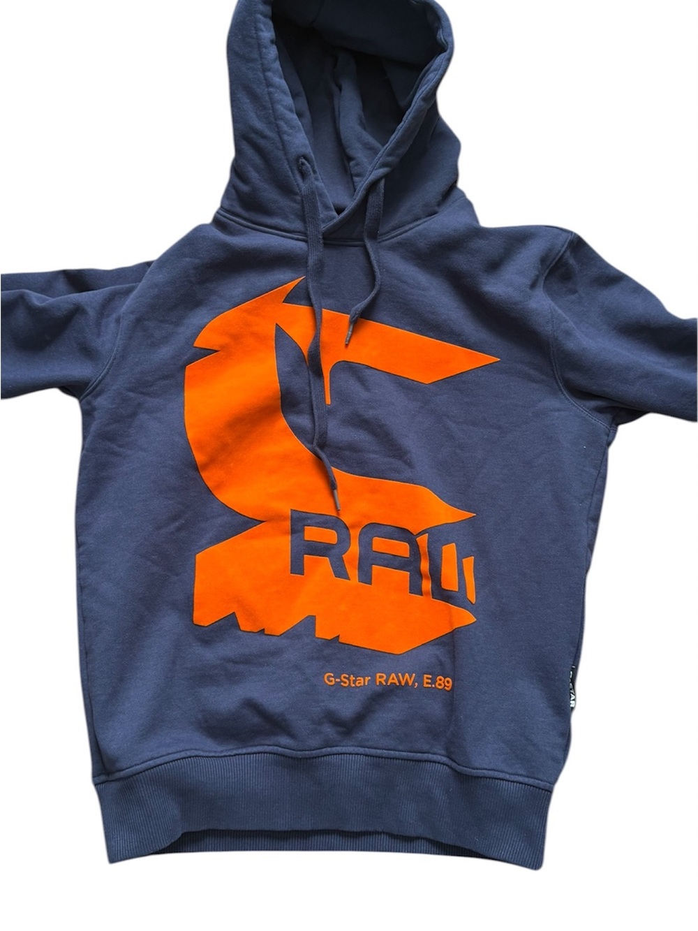 G-Star Navy Sweatshirt with Contrast Logo Tab